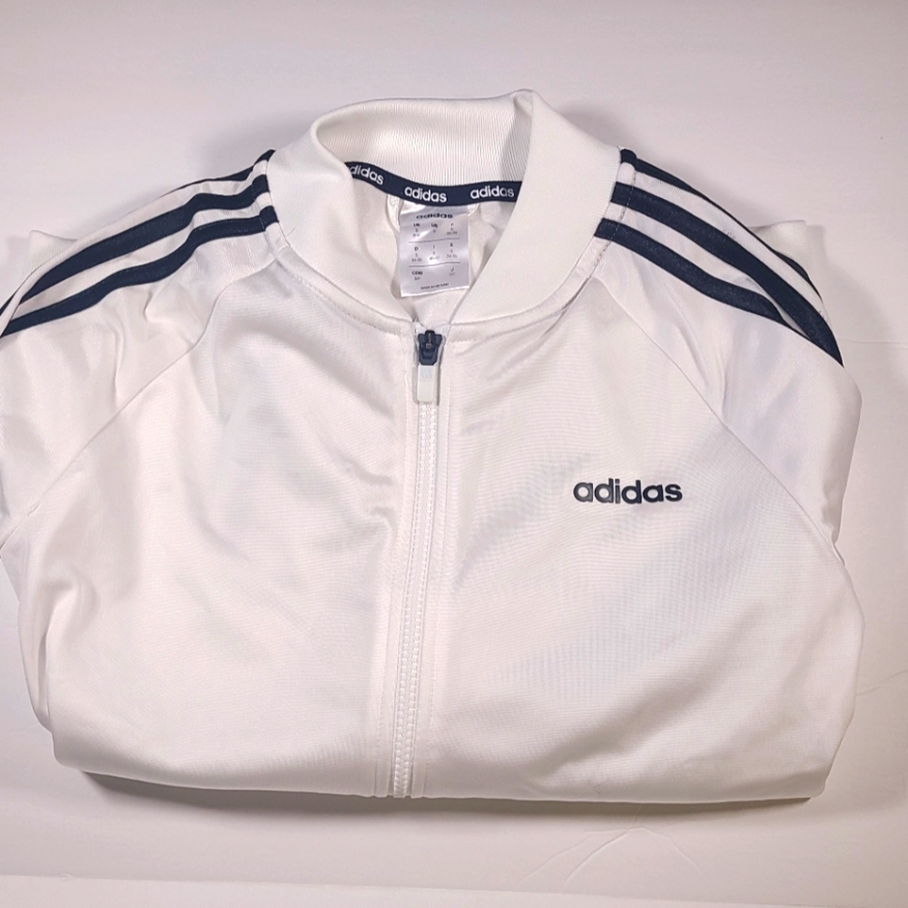 Adidas lightweight white jacket Small